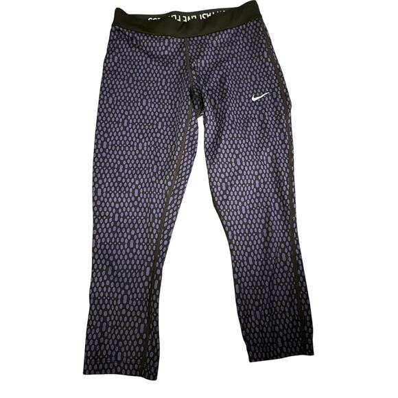 Nike Dri-Fit Women's Run Fast, Live Fearless Capri Leggings, Size Small, Purple - Picture 1 of 5